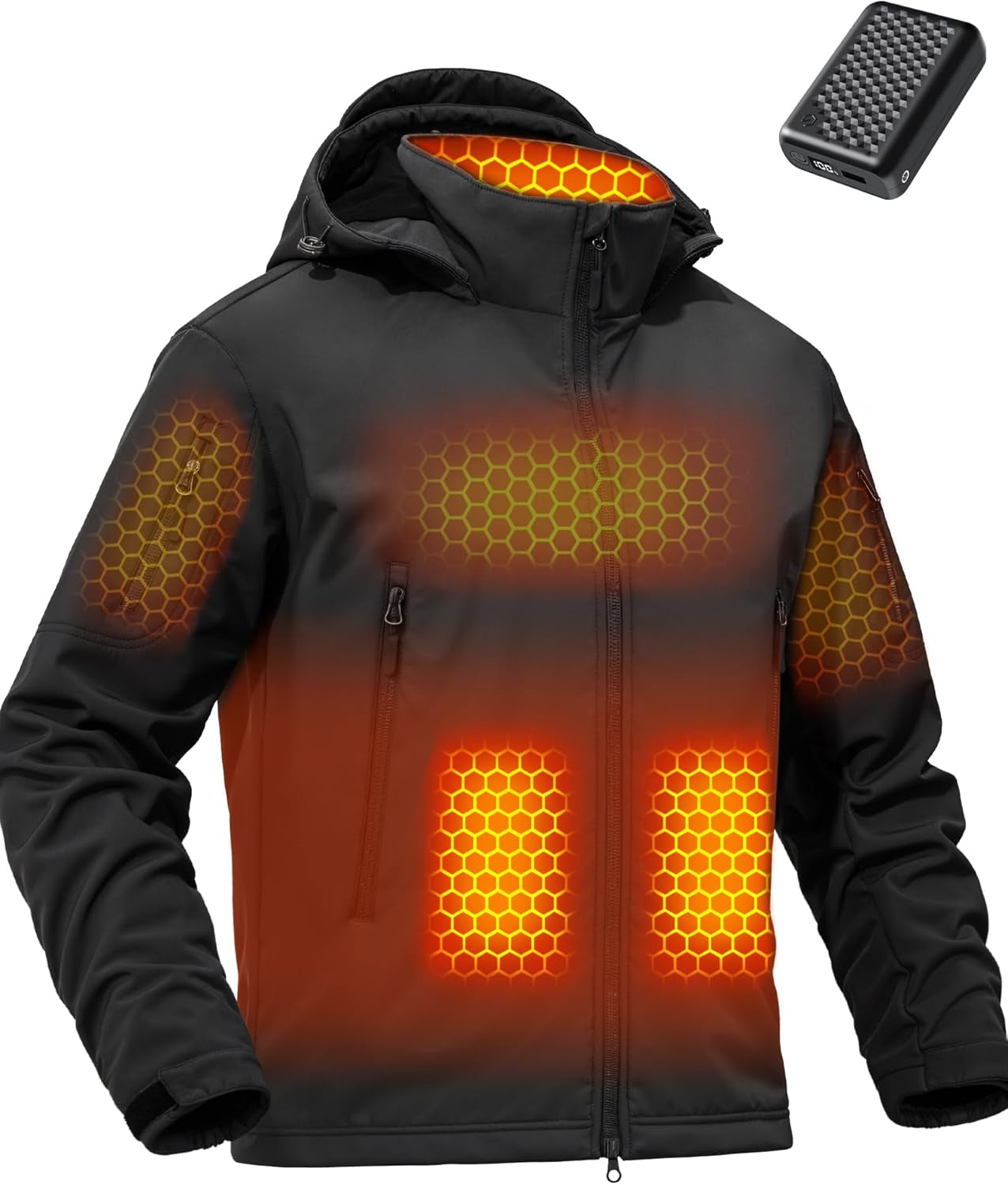 Ultimate Men's Graphene Heated Soft Shell Jacket - 12V 18400mAh for Maximum Warmth and Comfort