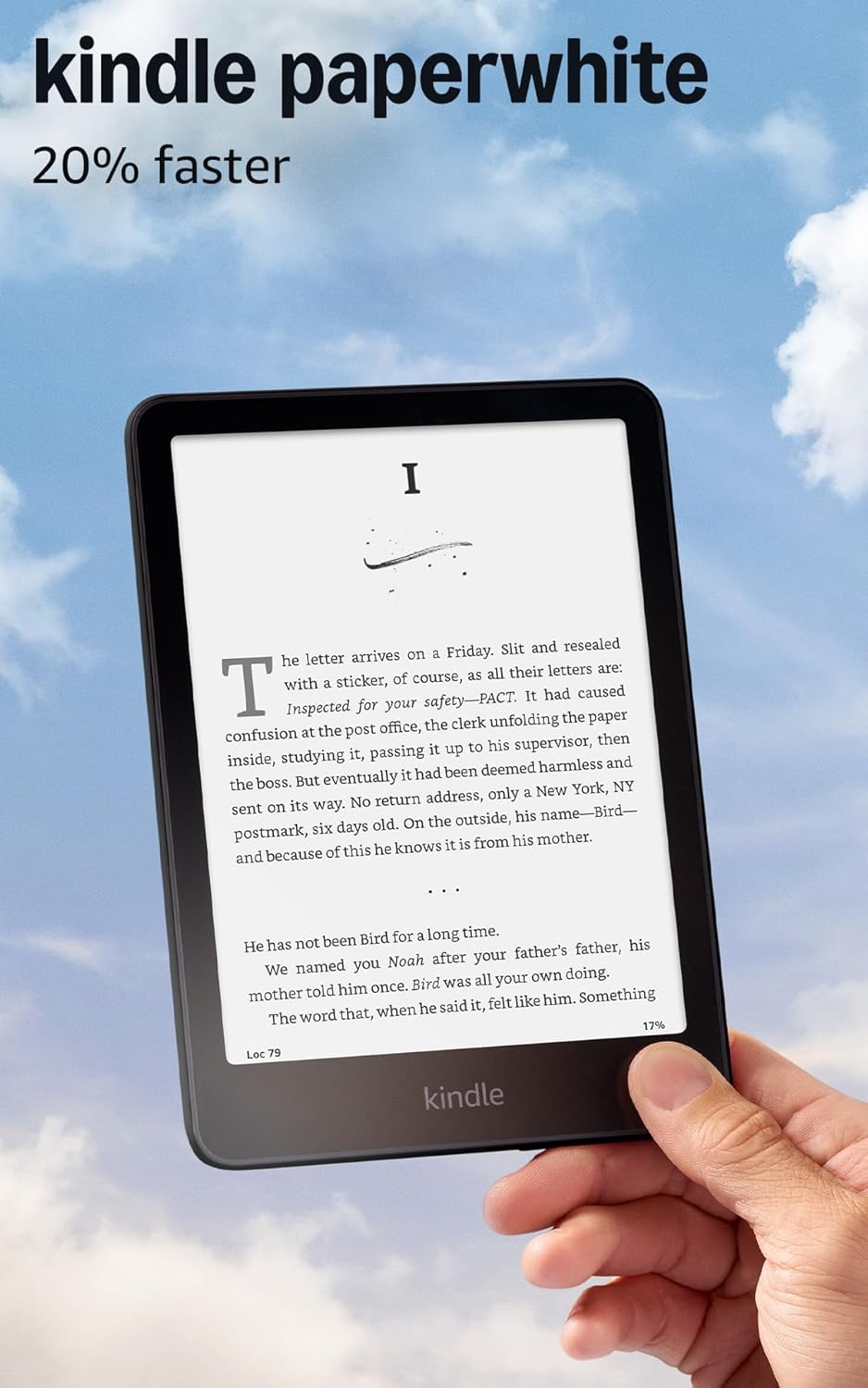 Kindle Paperwhite 16GB - Newest Model with 20% Faster Performance, 7" Glare-Free Display & Weeks of Battery Life - Sleek Black Design