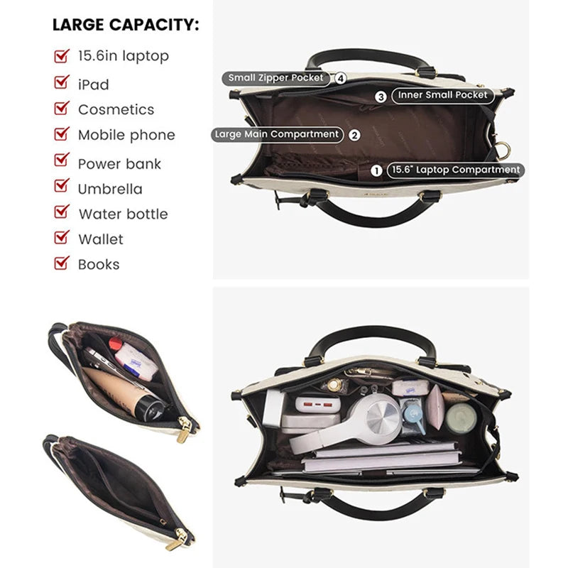 Elevate Your Everyday: 2-In-1 Insulated Lunch Bag & Laptop Carrier - Stylish, Leak-Proof Cooler for Work & Outdoor Adventures, Fits 15.6-Inch Laptops